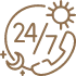 24/7 hotline icon